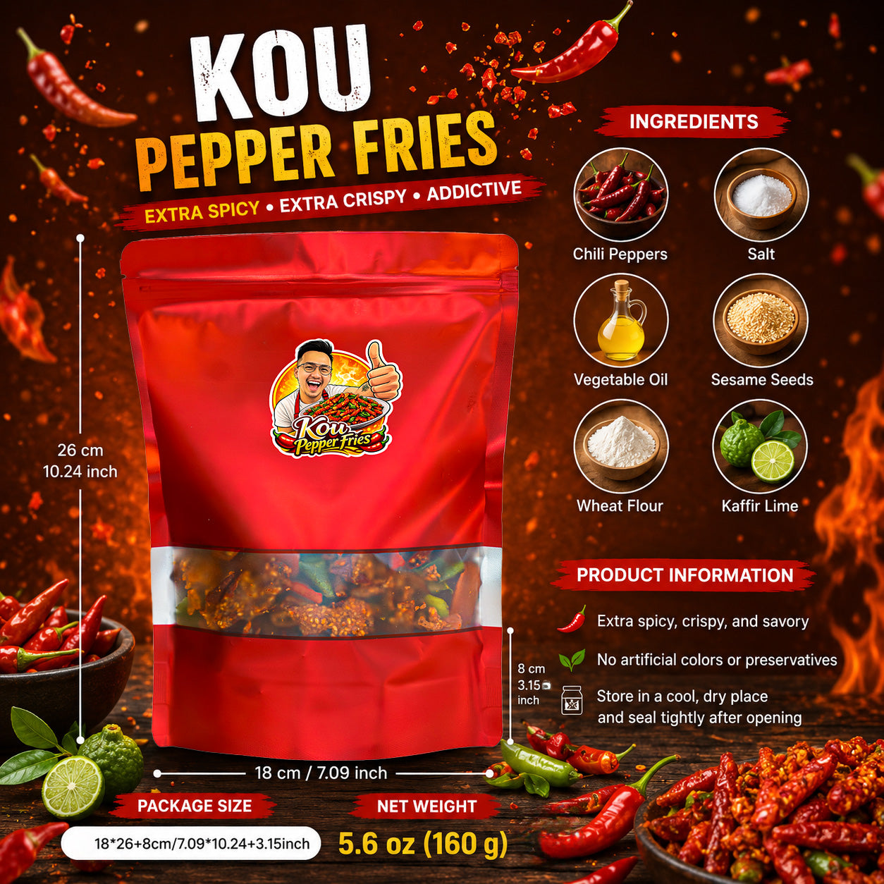 KouPepper Fries – Mild Spicy